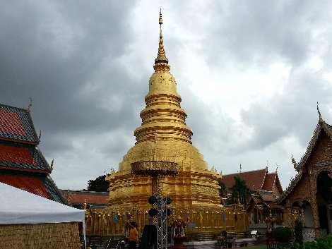 Chedi at Wat Phra That Hariphunchai in Lamphun